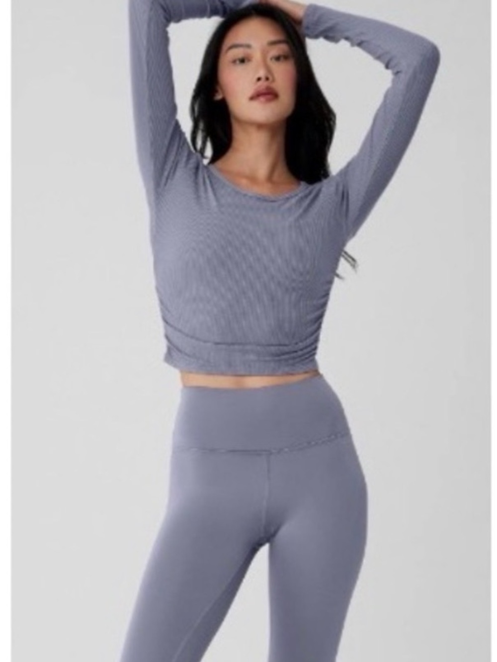 ALO Yoga Gather Long-Sleeve Top in Fog